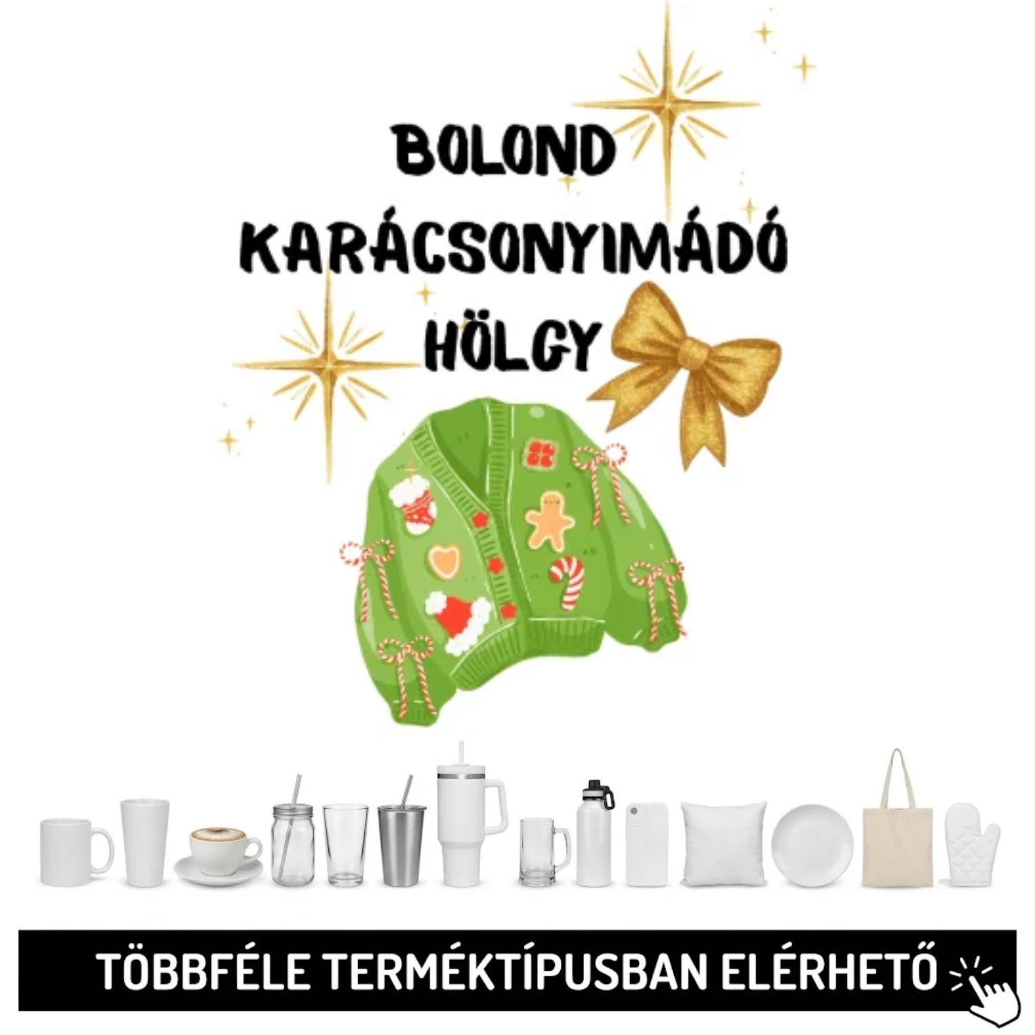 Bolond karácsonyimádó hölgy