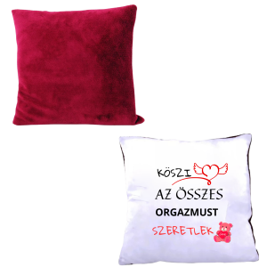 Akciós Termék - Köszi az összes orgazmust piros párnahuzat