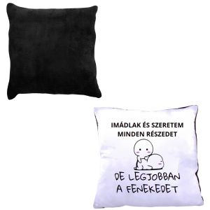 Akciós Termék - Imádlak és szeretem... fekete párnahuzat